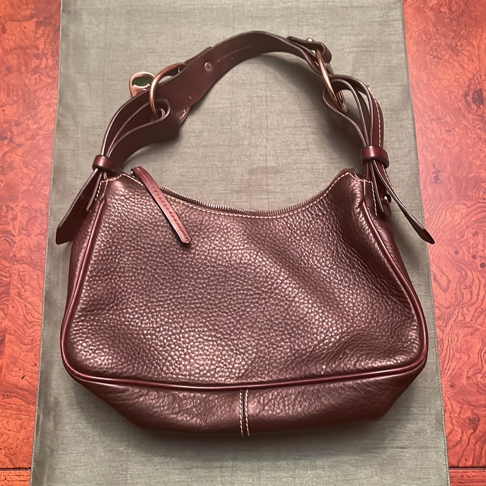 Dooney & Bourke Small Leather Hobo Bag. - Picture 2 of 6